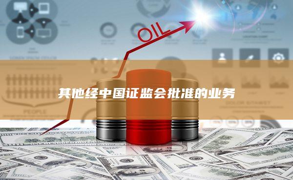 其他經中國證監會批準的業務